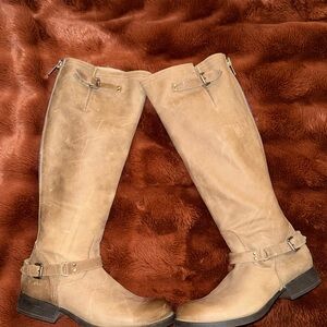 Women's y2k Steve Madden leather Tan Riding Boots